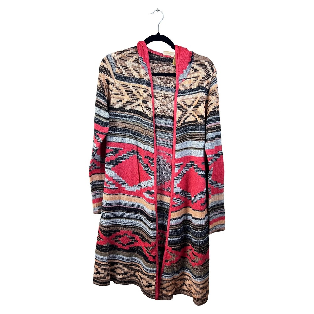 Wrangler Aztec Hooded Cardigan Sweater Women's Size Small Western Boho